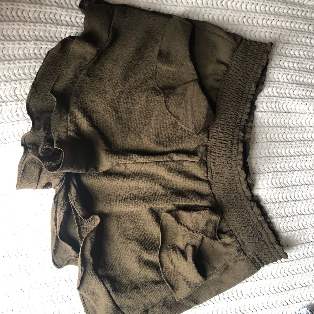 Green rubbed shorts